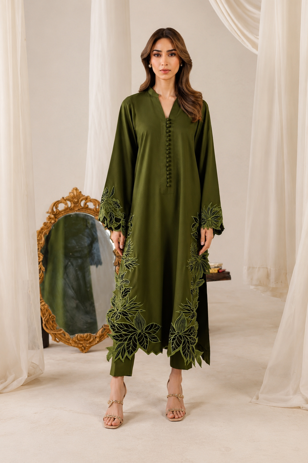 Cutwork embroidered pakistani suits – Rafa Collection