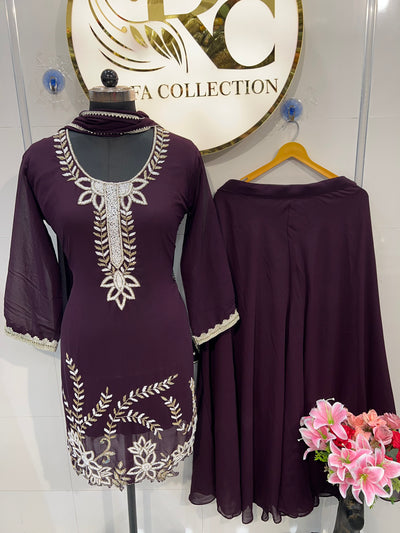 Georgette Plazzo Suit✨1509
