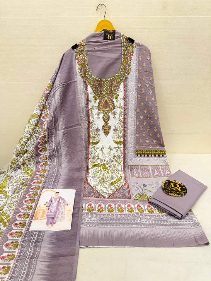 Cotton unstitched suits 3158