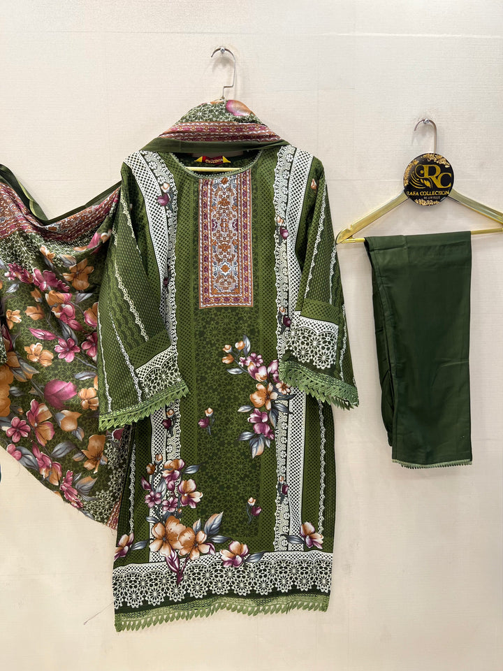 Semi Cotton printed Suits