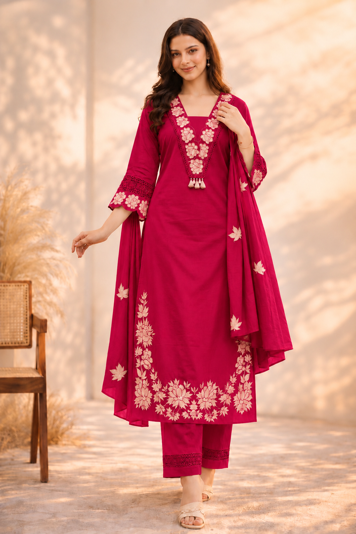 Embroidered Cotton Suits