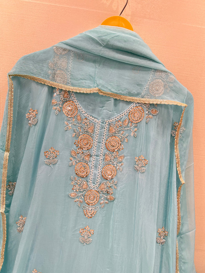 Organza unstitched suits