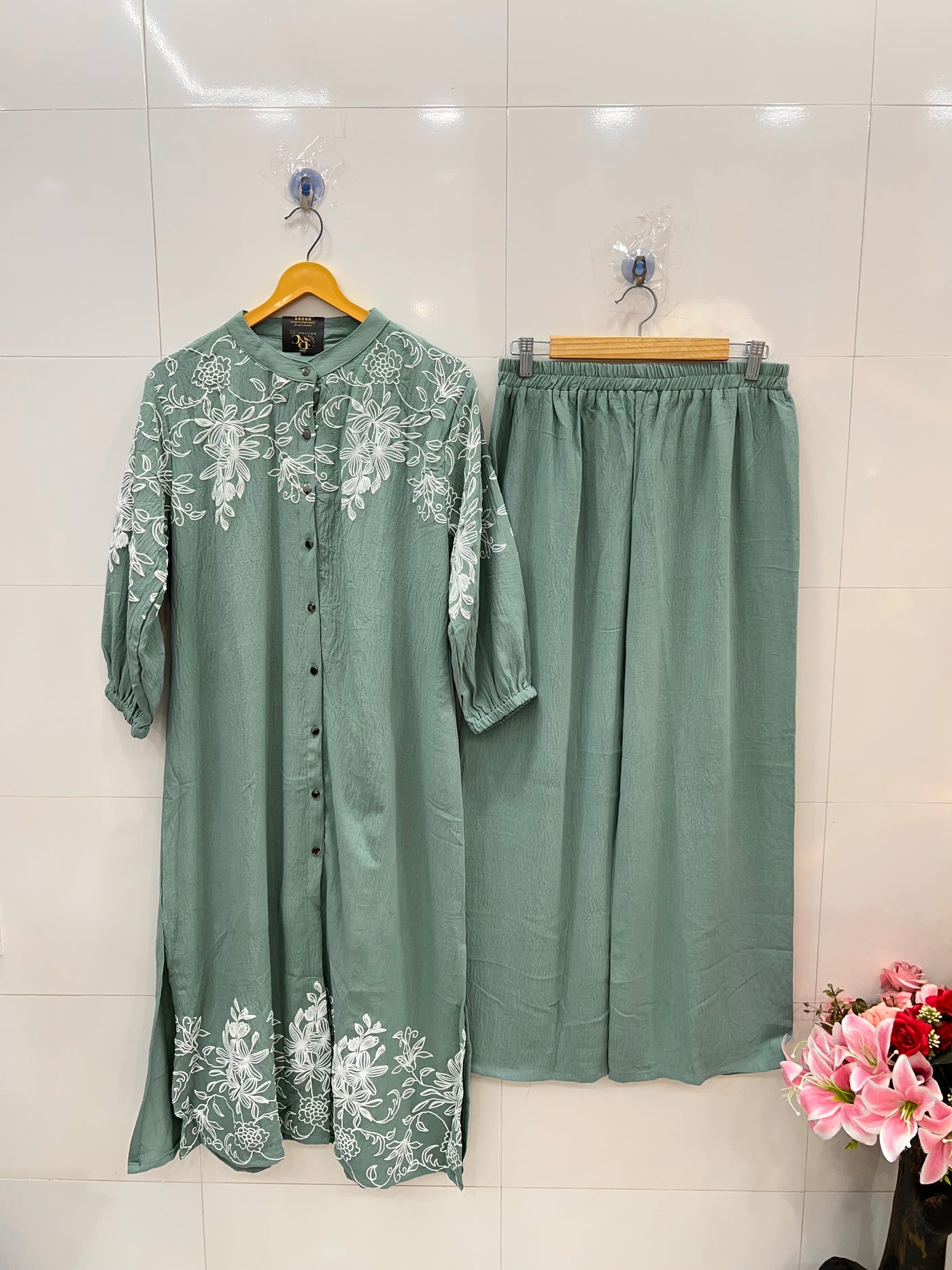 Imported  crinkle Co-ord sets 2663