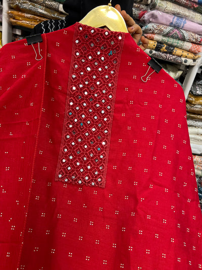 Red special Unstitched suits 90932