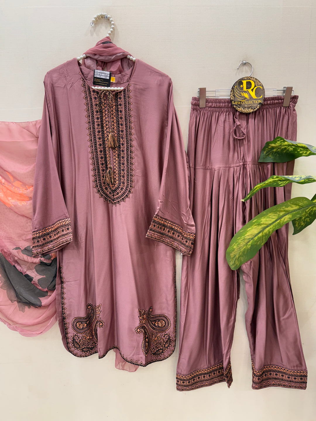 Multi embroidered Farshi Salwar suits