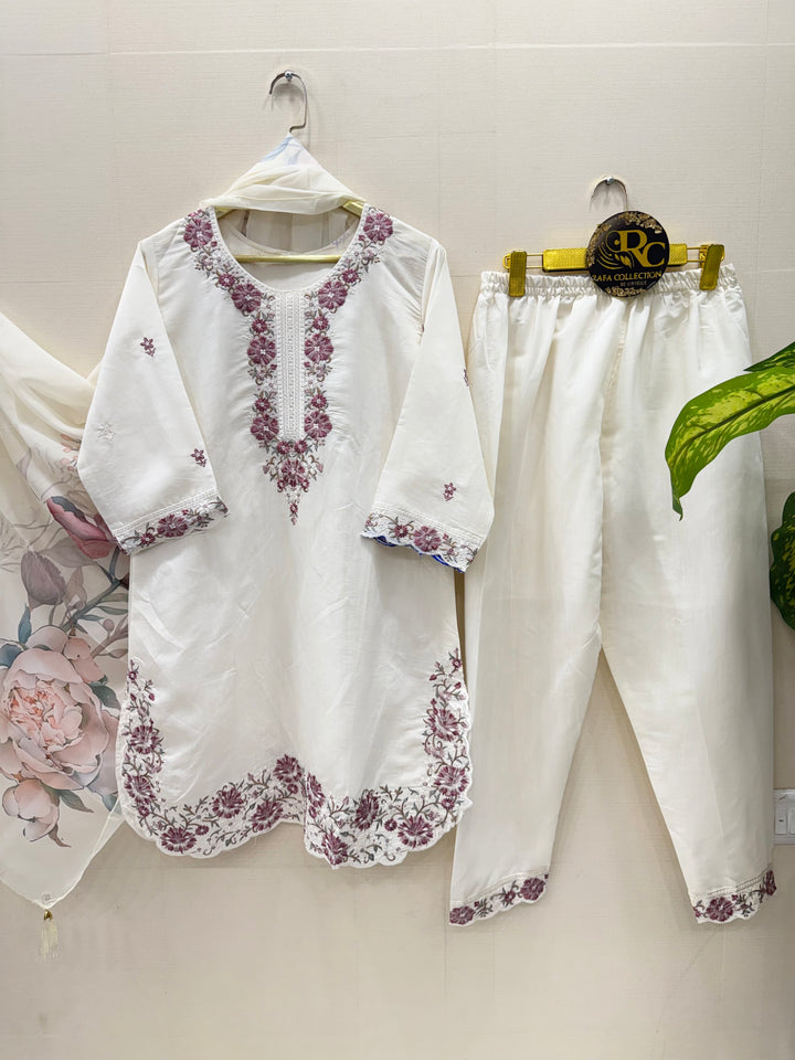 Cotton Embroided suits 005