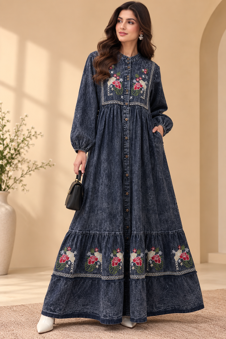 Denim Long Gown’s