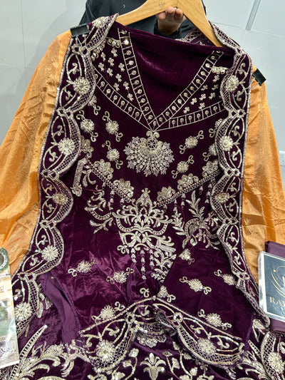 Velvet Unstitch Suit  1517
