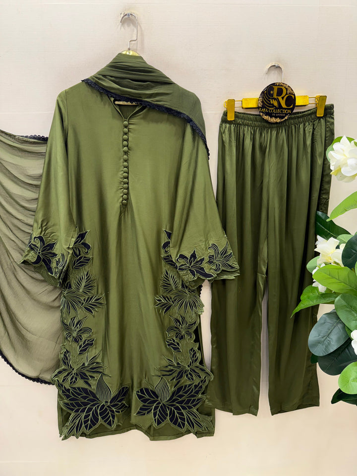 Cutwork embroidered pakistani suits
