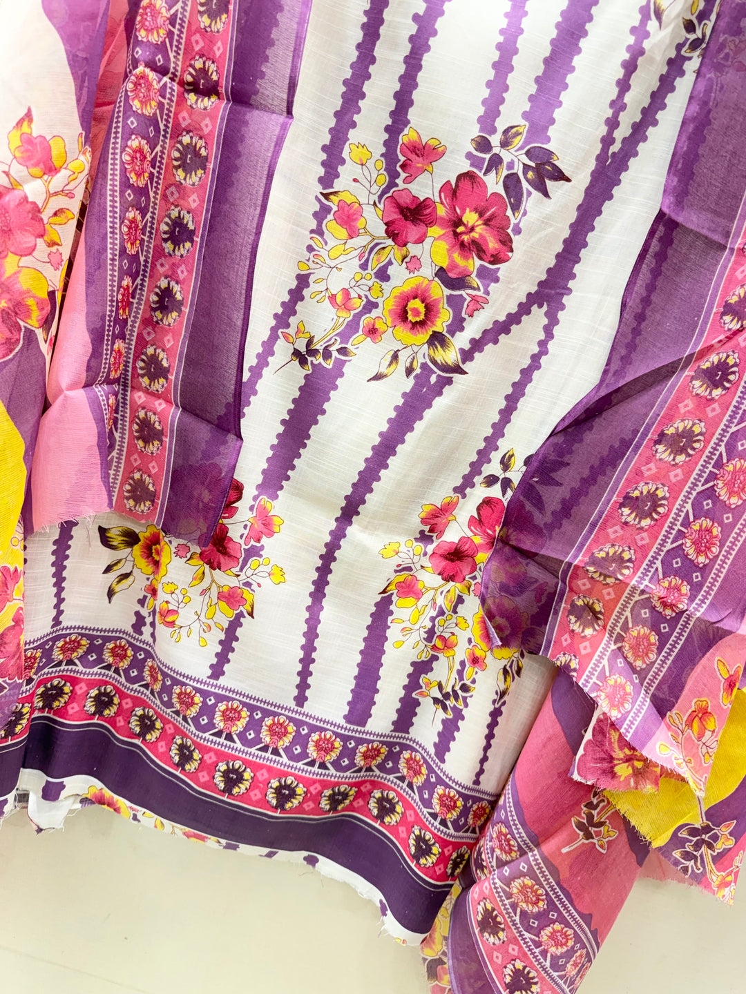 Semi Cotton Unstitched Suits