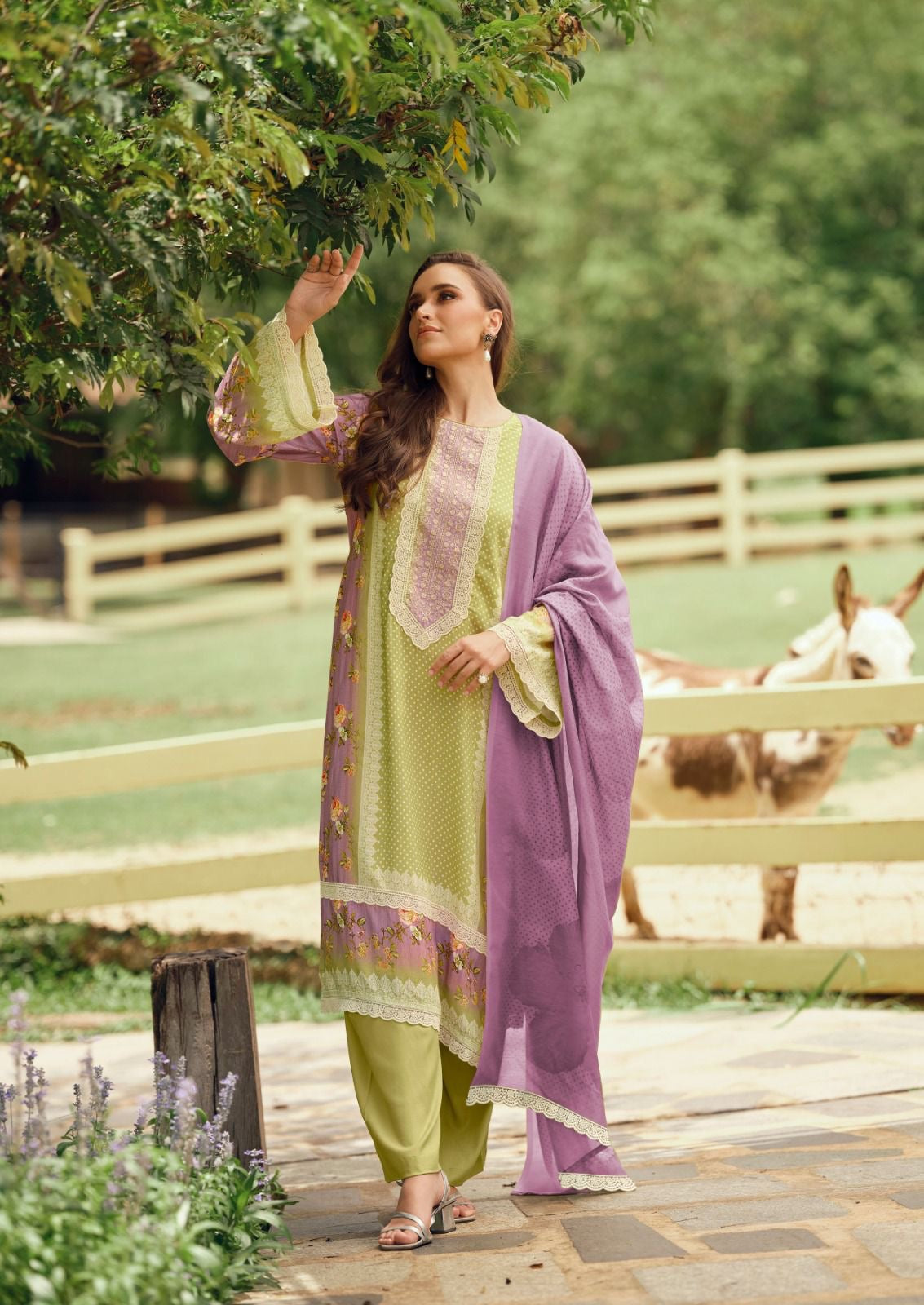 Cross stitch unstitched suit 2225