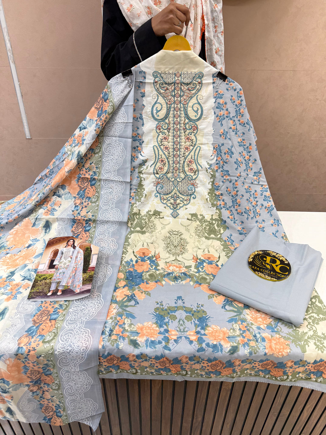 Cotton Embroidered Suit