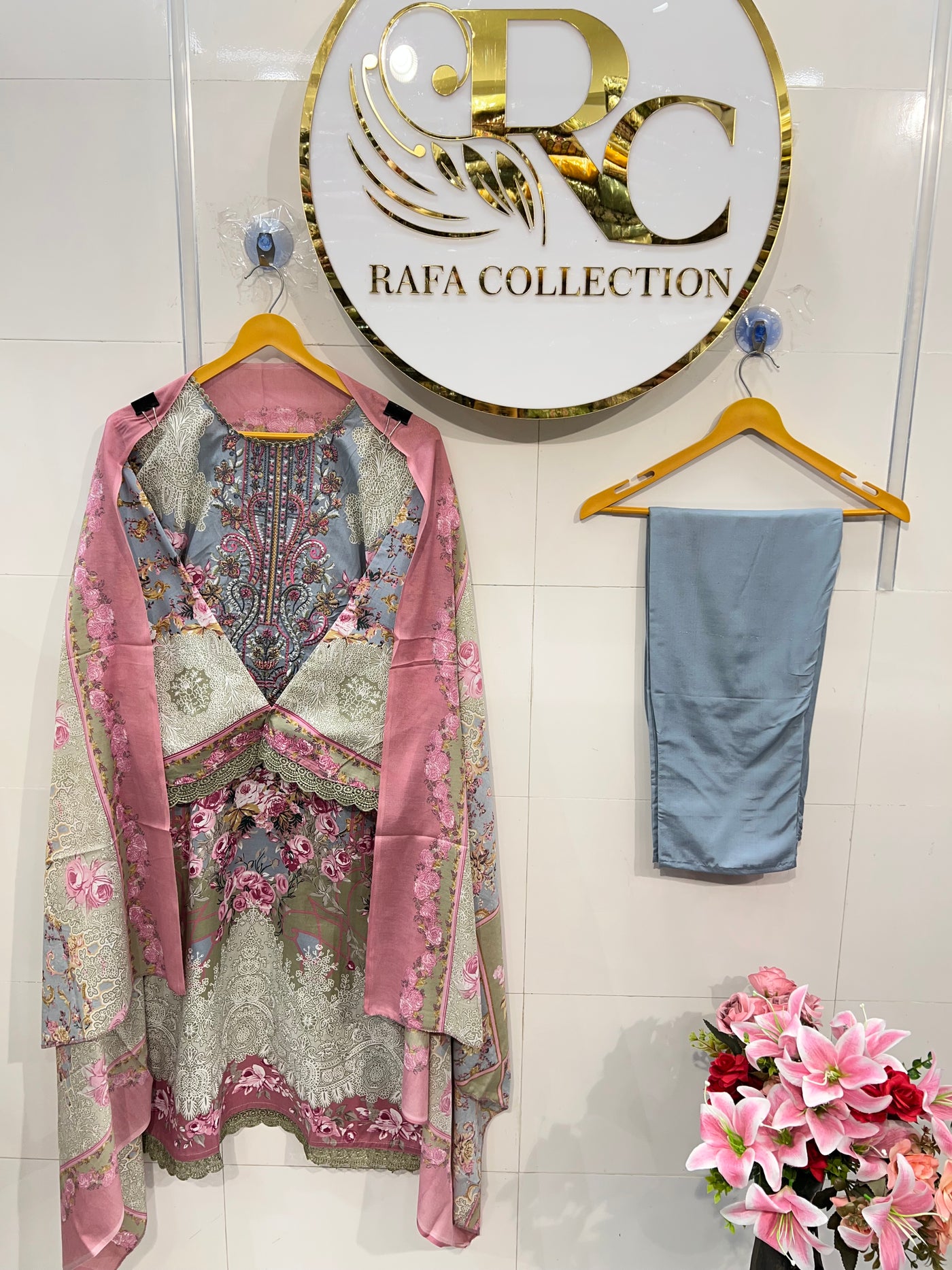 Semi cotton ready to wear suits 2103