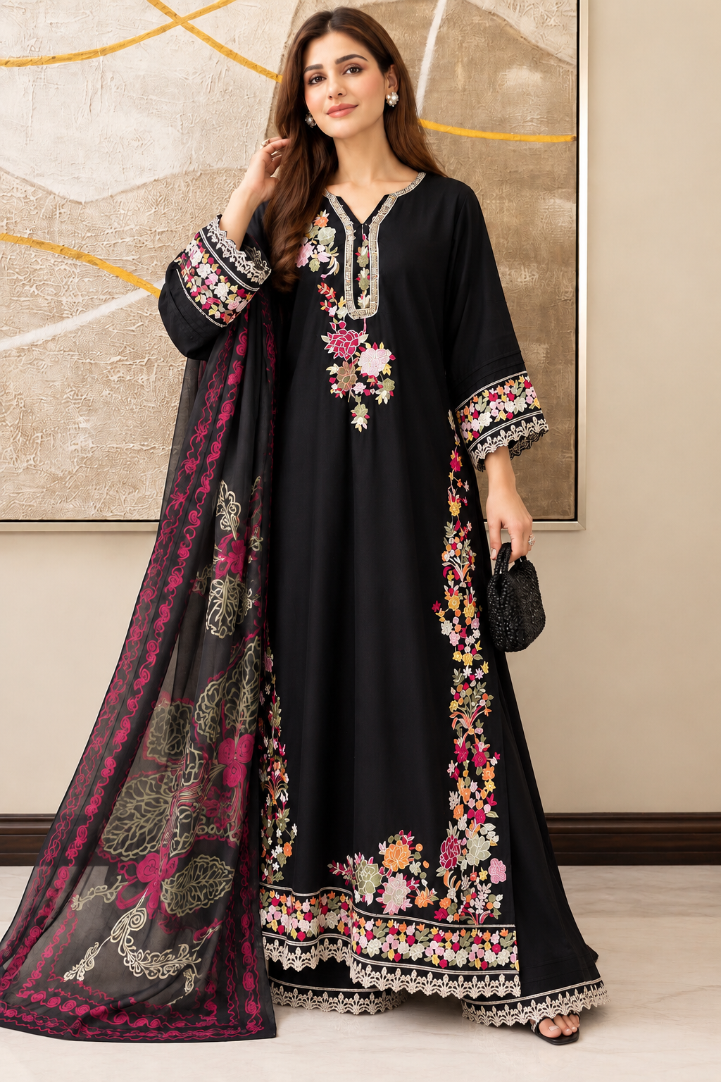 Embroidered Long Kaftan’s