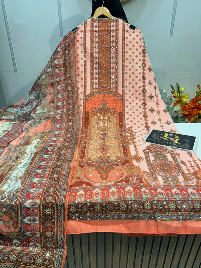 MIRROR WORK UNSTICH SUIT 1703