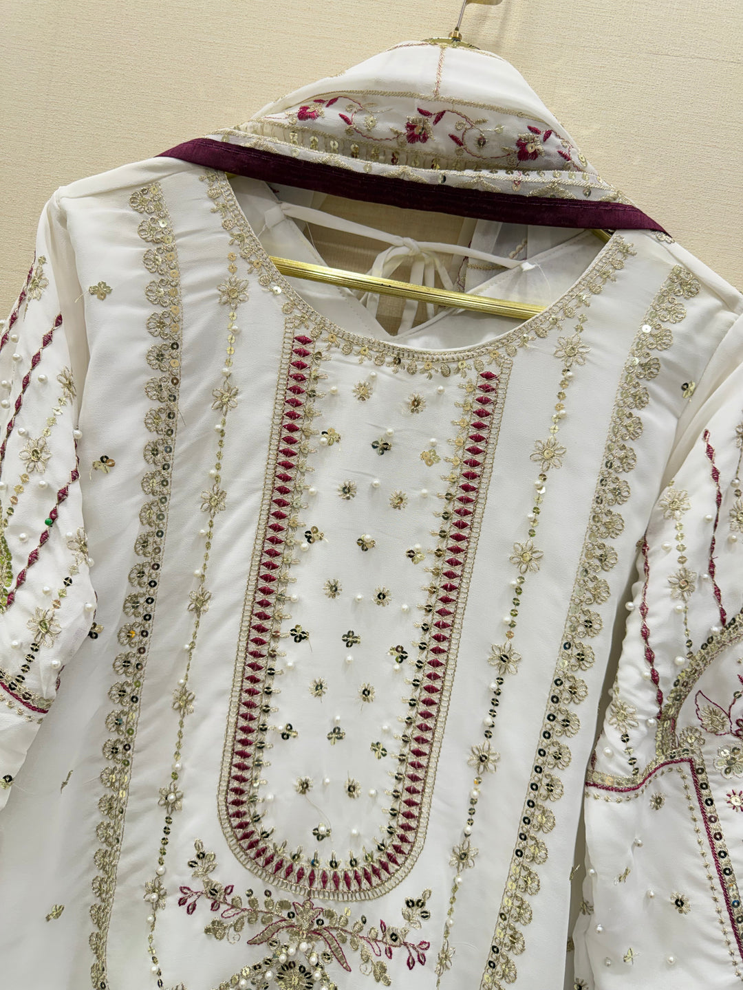 Pakistani pearl work suits