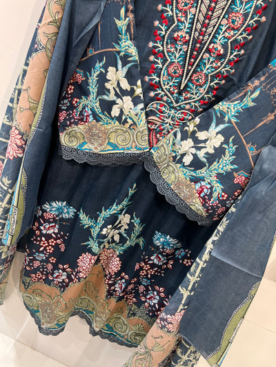 Semi cotton kurti pant suits 2150