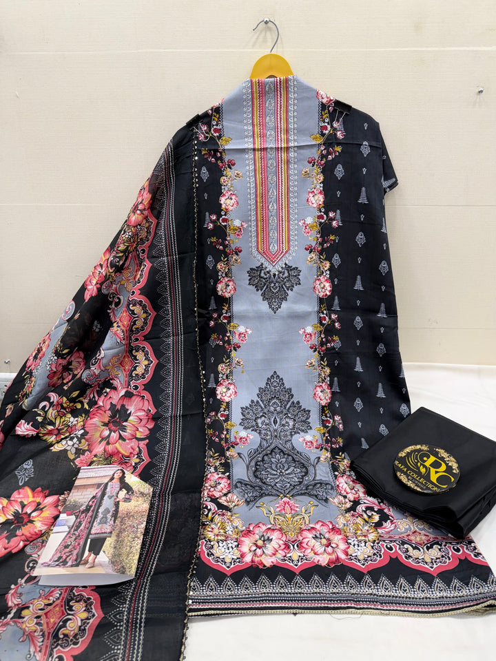 Printed unstitched suits 087