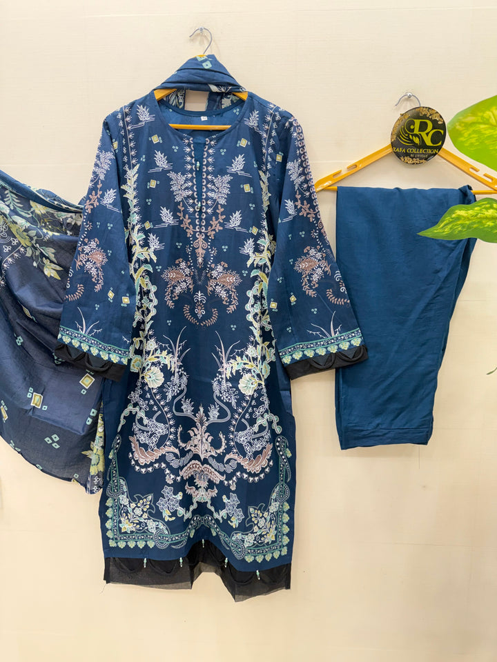 Cotton Pearl Work Suit for Women
 7011