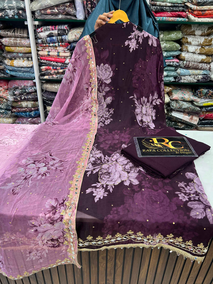 Organza Handwork Suit 2247