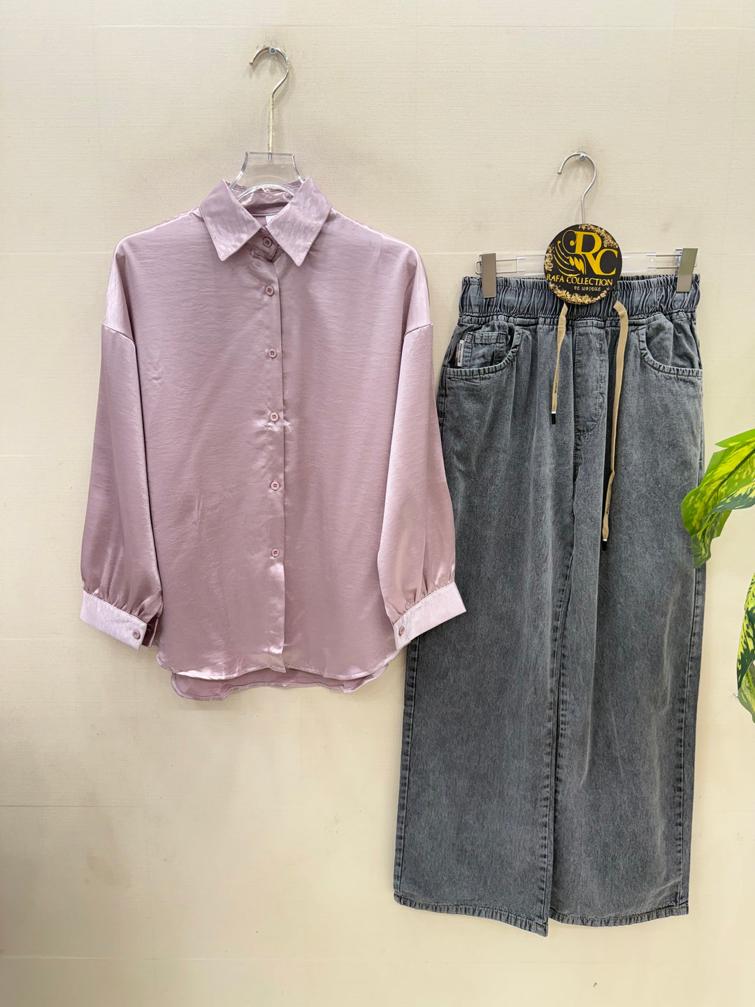 Korean denim cargo Sets