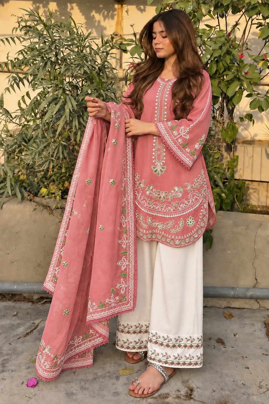 Cotton Embroidered Suits
