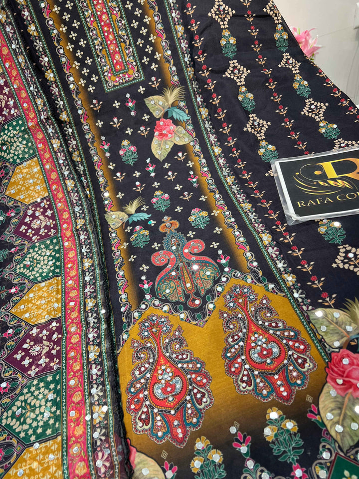 Organza Mirror Work Suit 5033