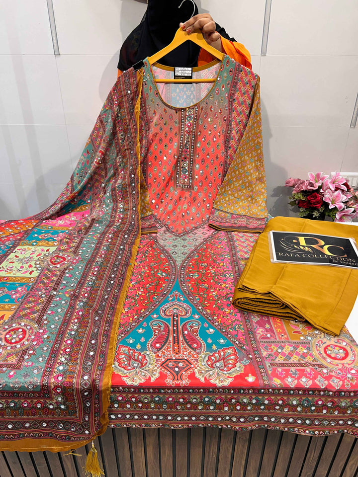 Sagar Multi mirror Suit 2207