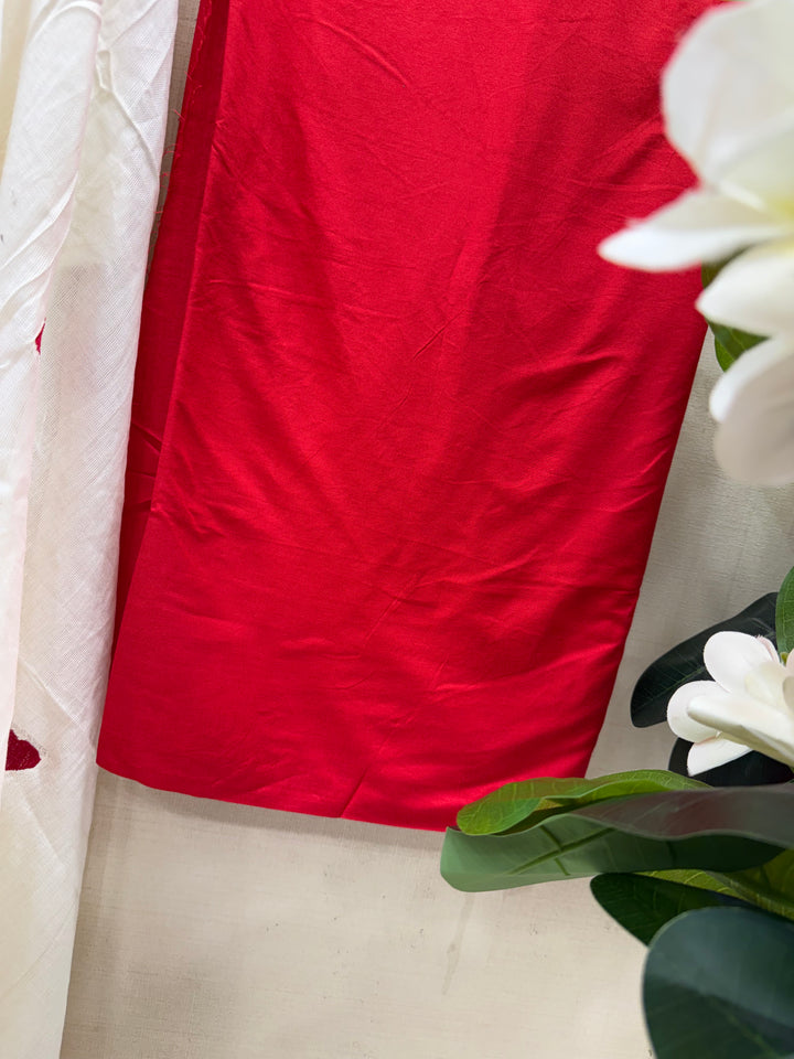 Viral heart embroidered unstitched Suits