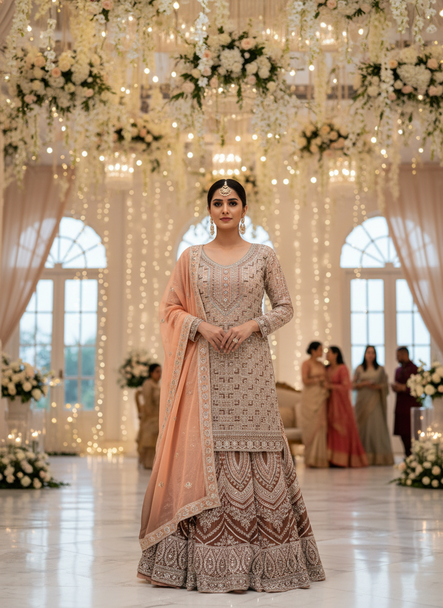 Lakhnawi wedding wear suits 59010