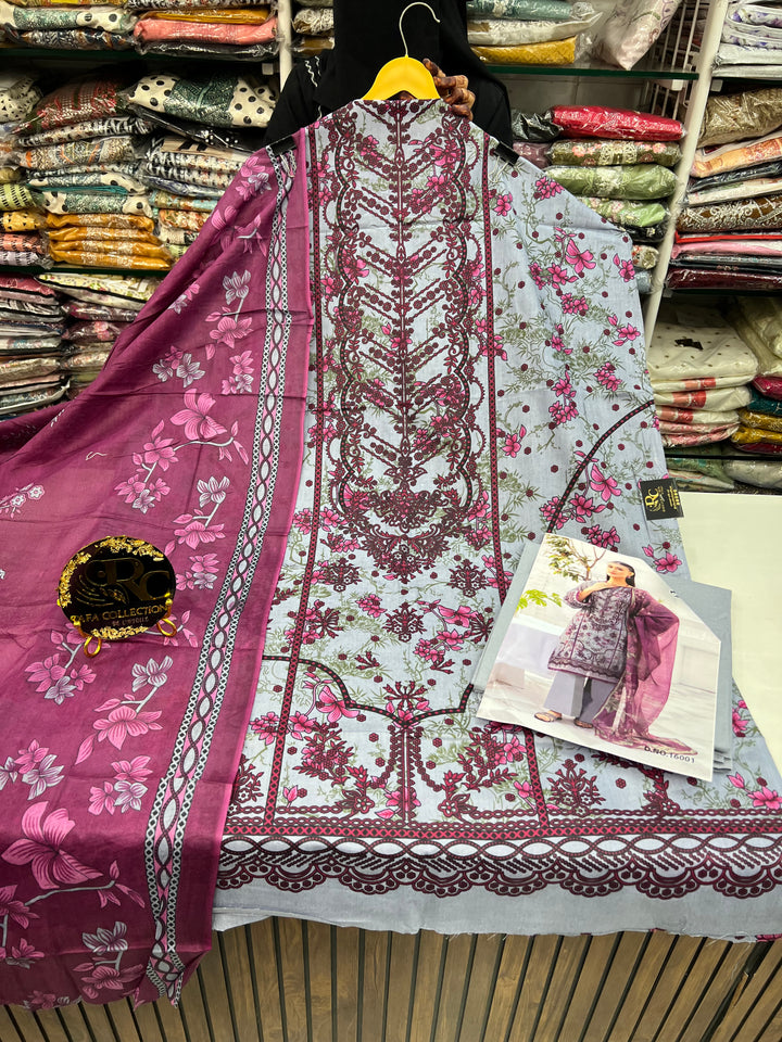 Cotton printed unstitch suits 2588