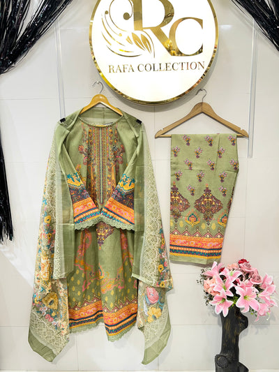 Semi cotton palazzo suits 2299