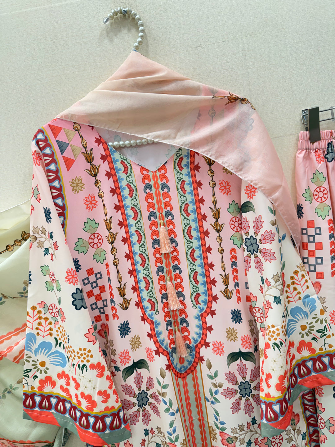 Printed long kaftan