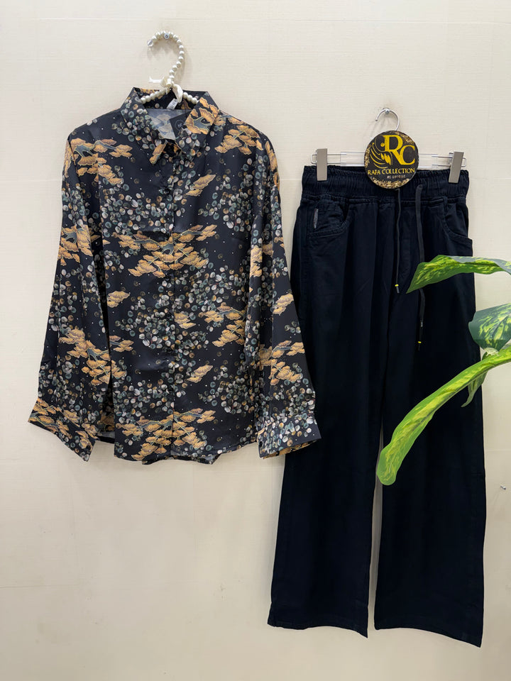 Korean denim cargo Sets