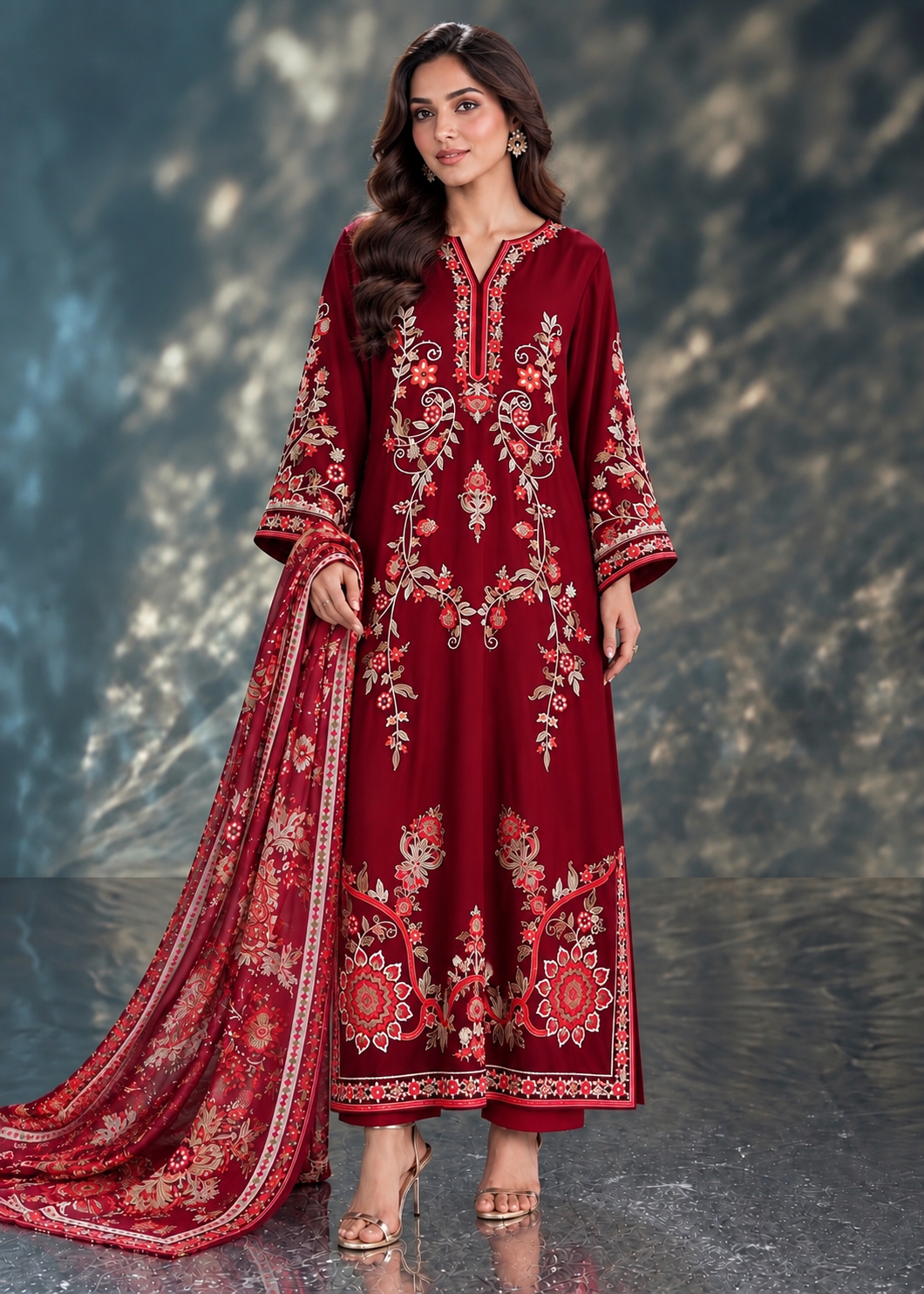 Embroidered Long Kaftan’s