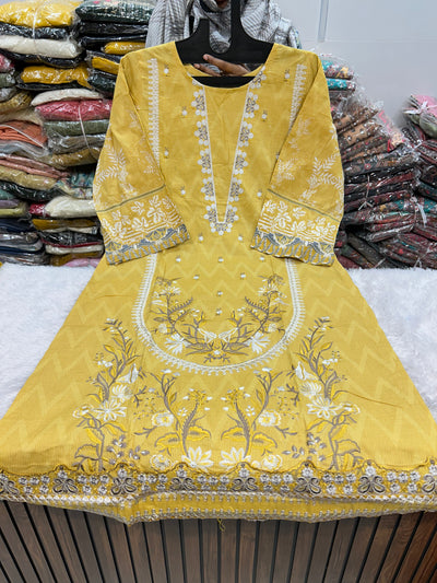 Cotton Embroidered Suit 1326