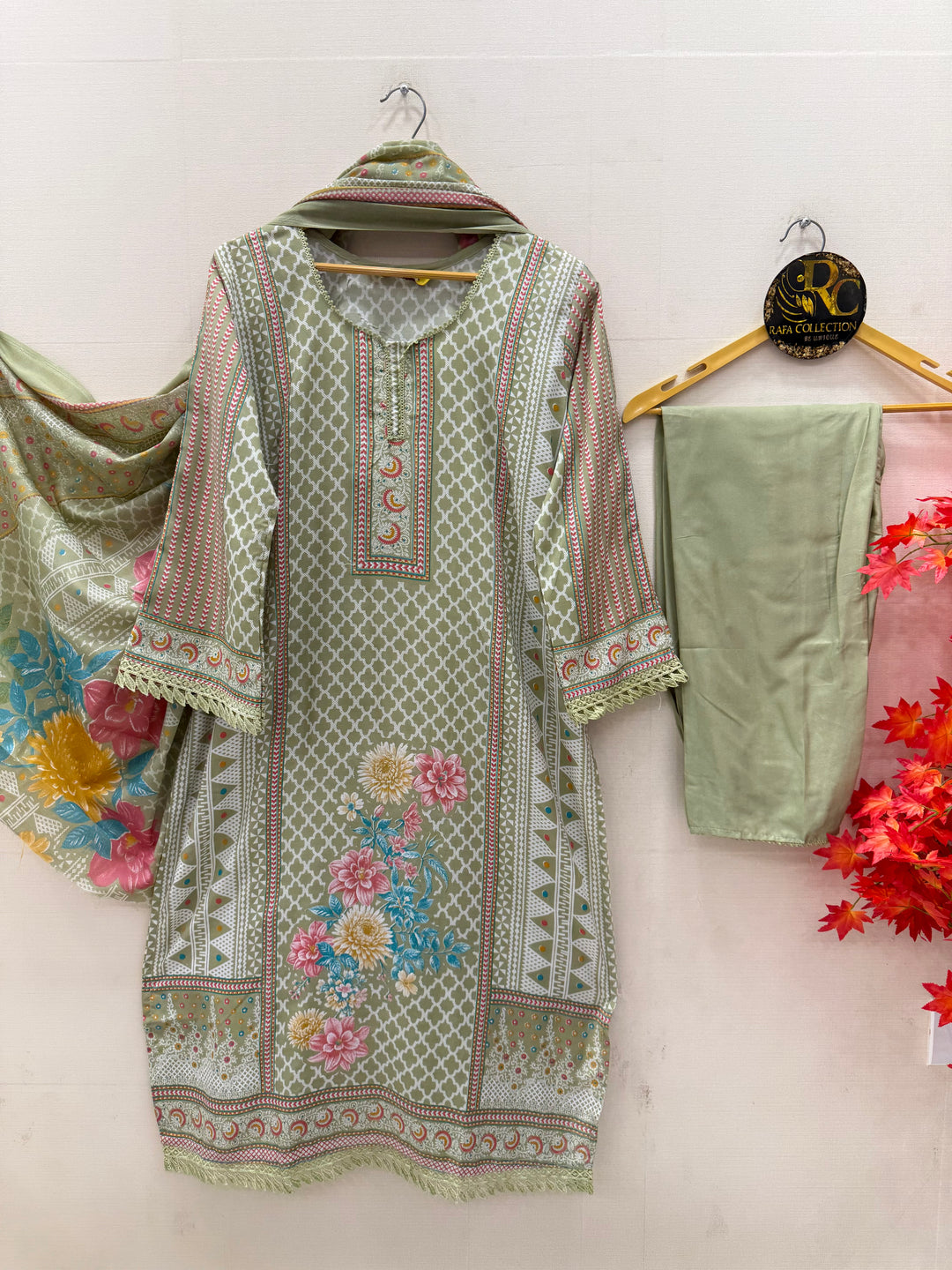 Semi cotton printed suits