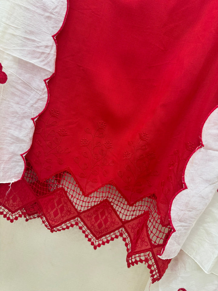 Viral heart embroidered unstitched Suits