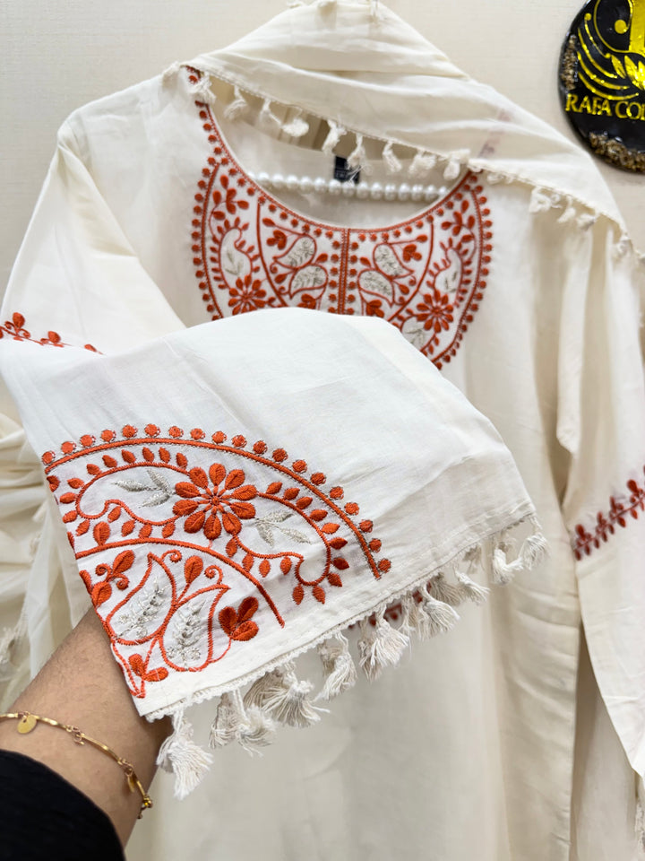 cotton embroidery suits