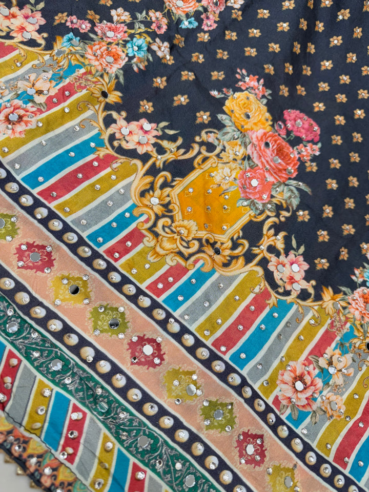 Pure Muslin Unstitched Suits 2375