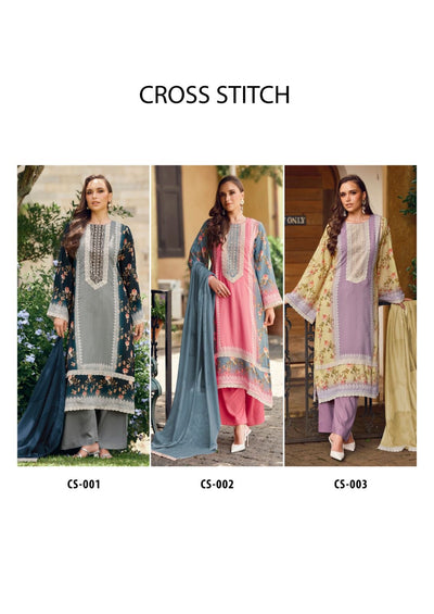 Cross stitch unstitched suit 2225