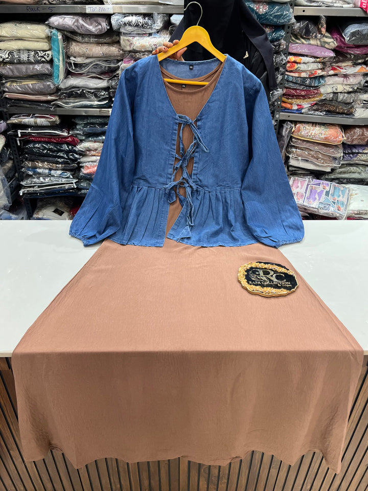 Denim 2 piece dresses