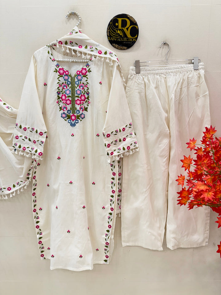 cotton embroidery suits