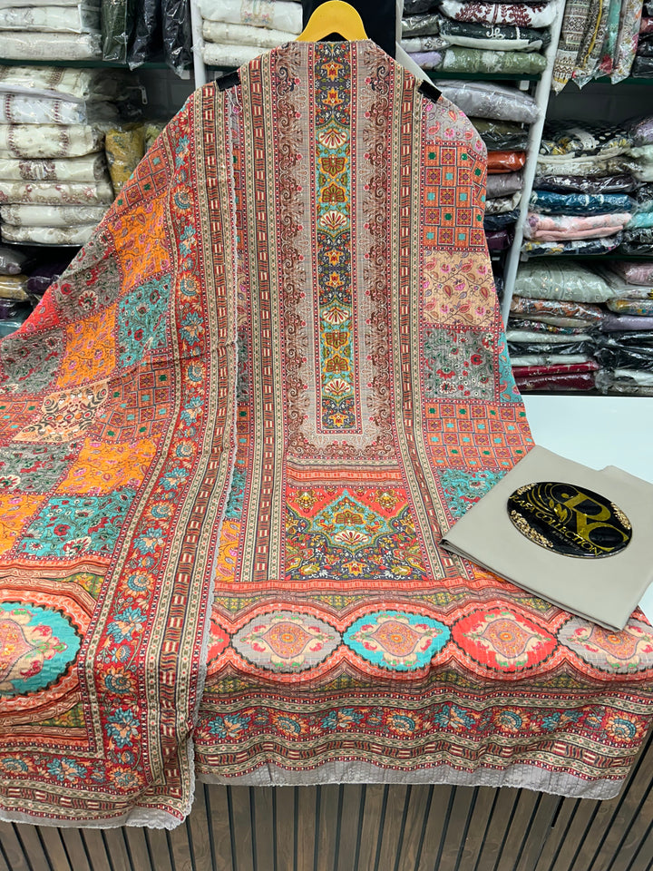 MULTI COLOUR UNSTICH SUIT