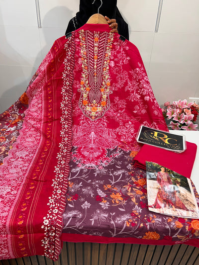 Cotton Embroidered Suit 5024
