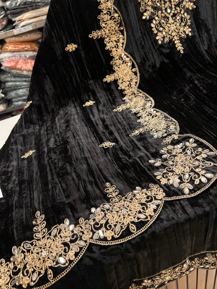Crush Velvet unstitched suits 2903