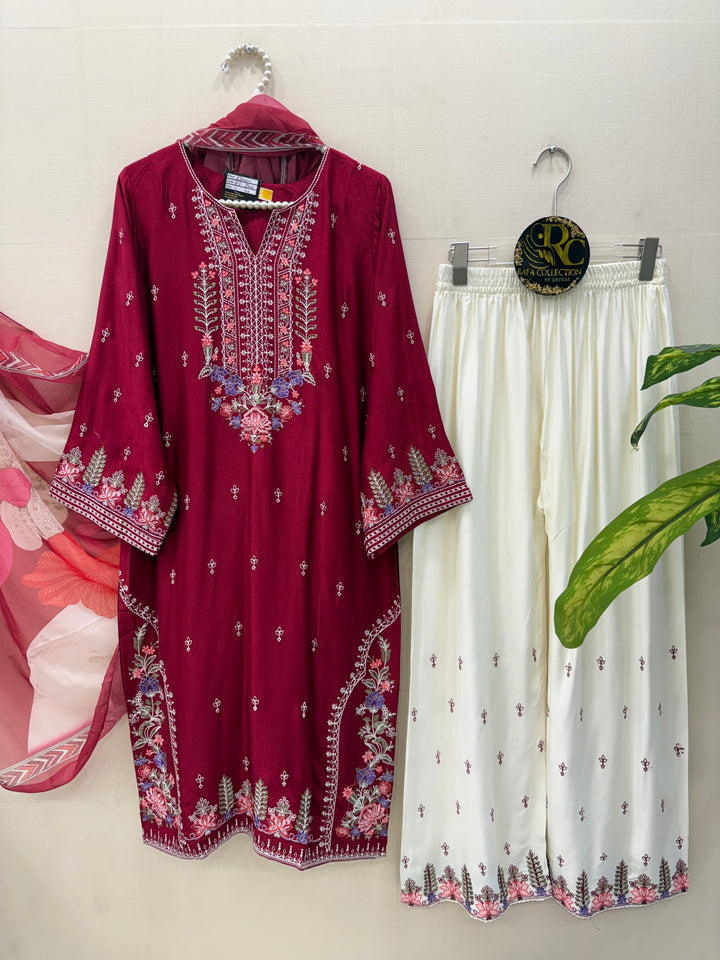 Embroidered palazzo Suits