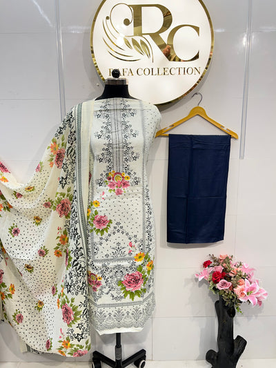 Cotton unstitch  suits 2518