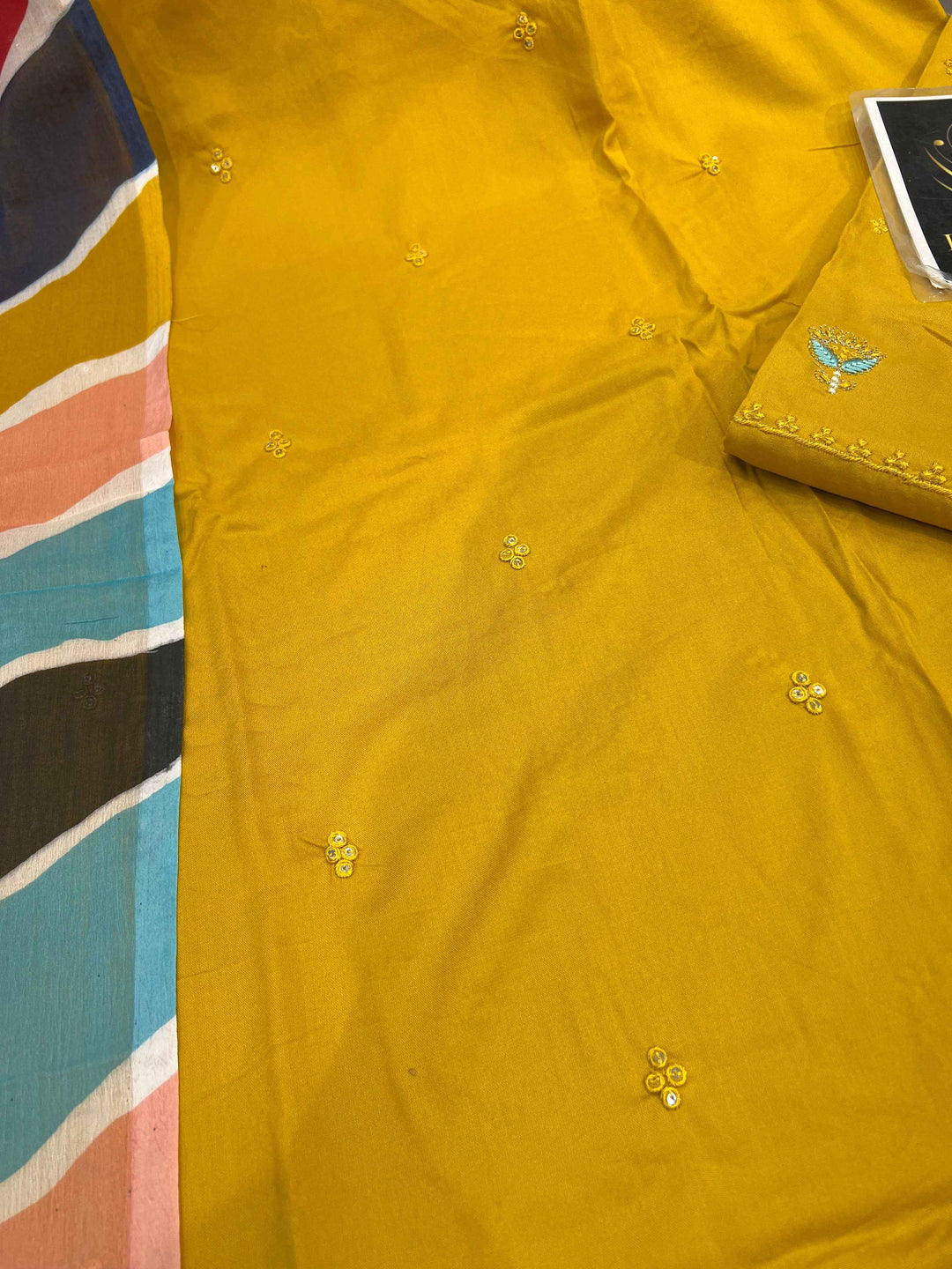 Rayon Embroidered Unstich suit 1442