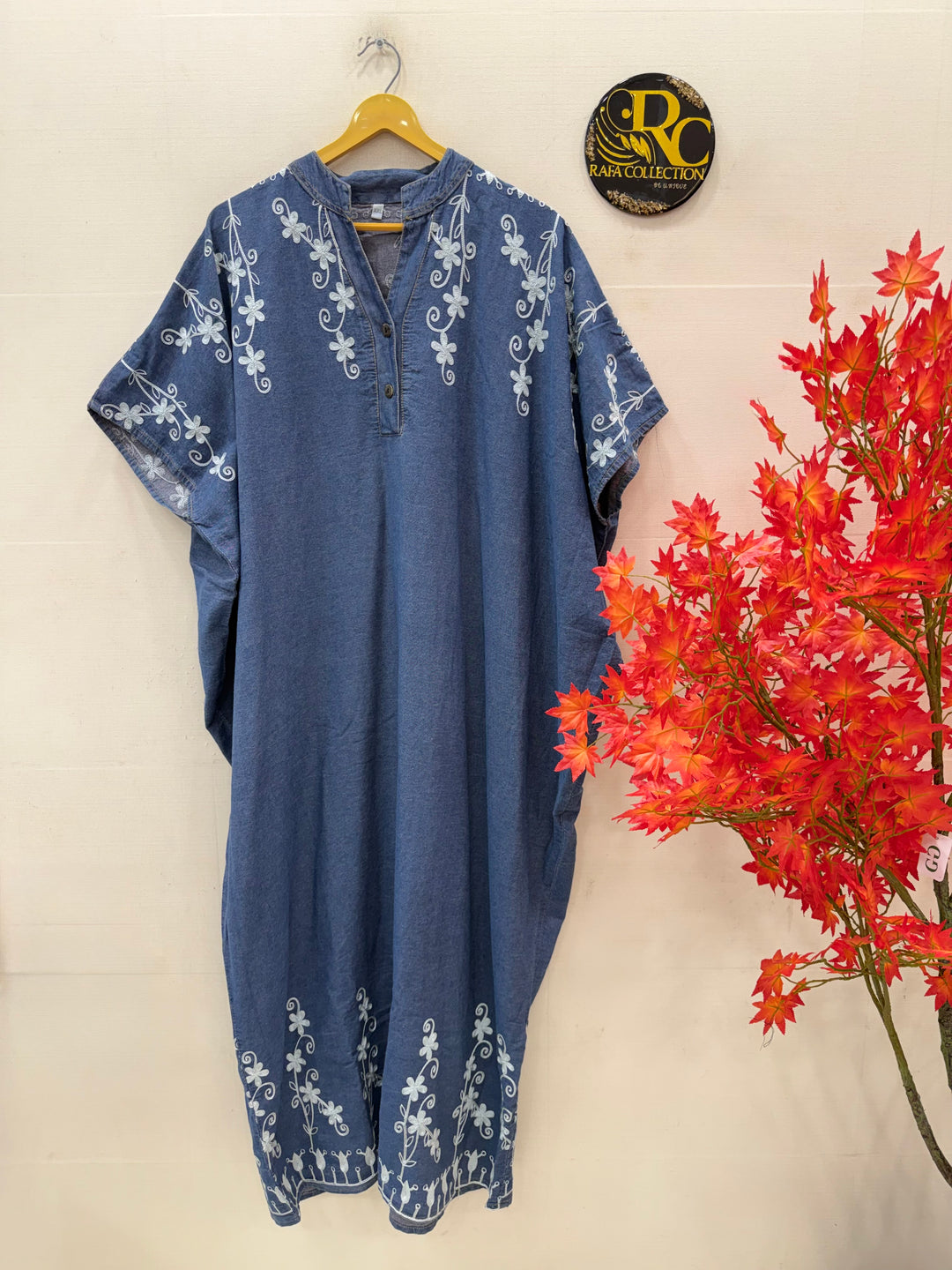 Denim long kaftan